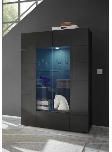 Vitrína SERIAN antracitová
