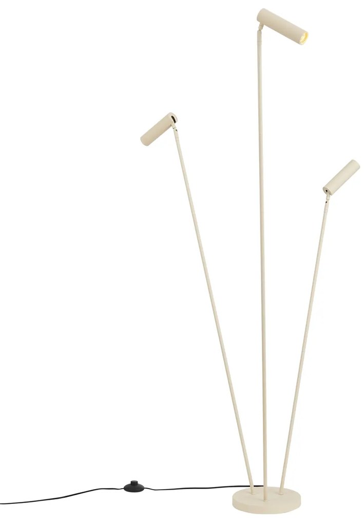 Moderná stojaca lampa béžová 3-svetlá GU10 35mm - Thomas