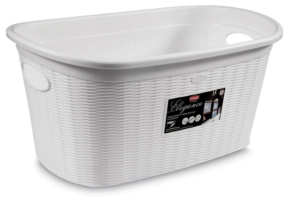 STEFANPLAST Kôš na bielizeň 35 l, 58 × 38 × 28 cm, biely