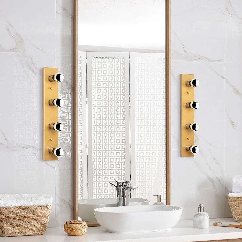 Nástenné svietidlo v zlatej farbe Mirro – Opviq lights