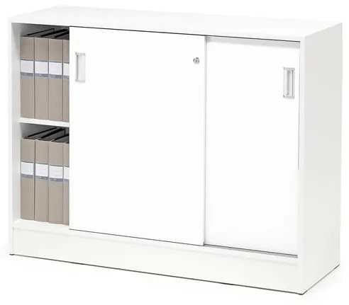 Skriňa s posuvnými dverami FLEXUS, 925x1200x415 mm, biela