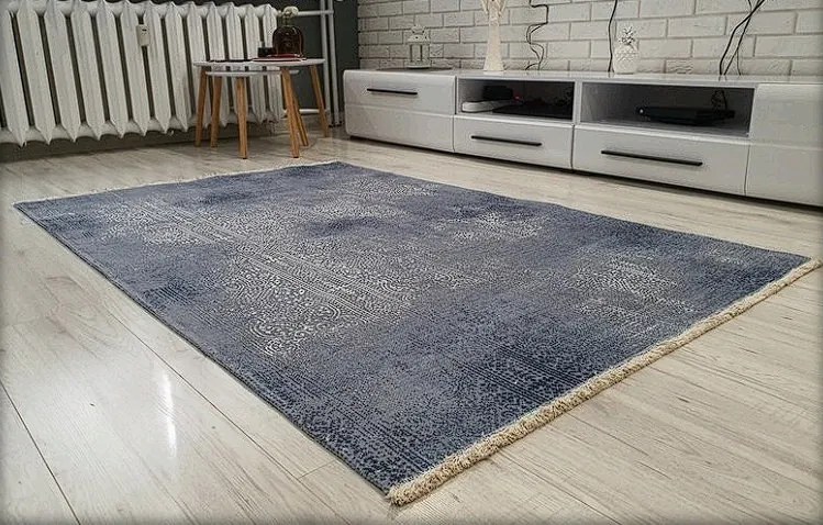 HU Modrý orientálny koberec Banco 1030-BLUE Rozmer: 75x150 cm