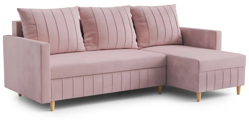 Rozkladacia rohová sedacia súprava FOX Pravá Tmavosivá