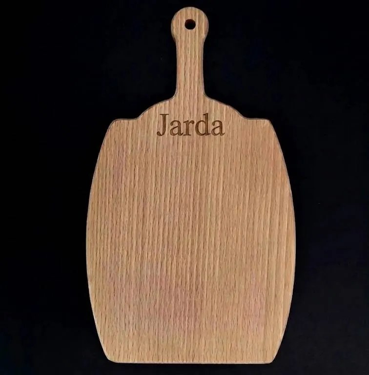 AMADEA Drevená doštička v tvare suda, masívne drevo, 25x14,6x1,1 cm