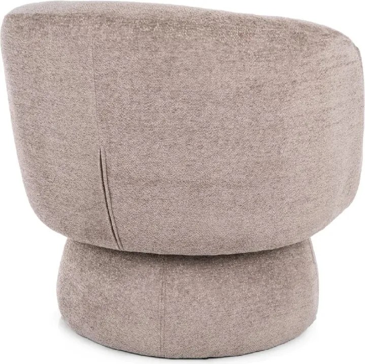 Otočné dizajnové kreslo COSMIC RAVEN, tmavobéžové