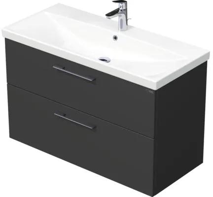Kúpeľňová skrinka s umývadlom Intedoor SANTE antracit matný 100 x 65 x 45 cm SA 100 2Z A3396