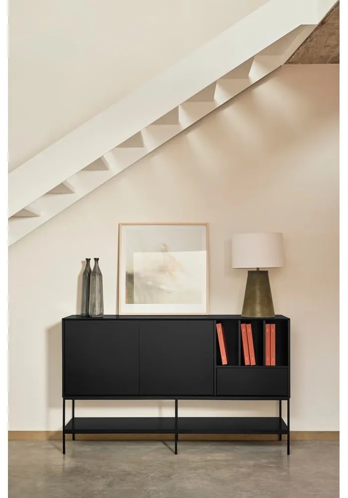 Čierna komoda 166x98x45 cm Platt – Teulat
