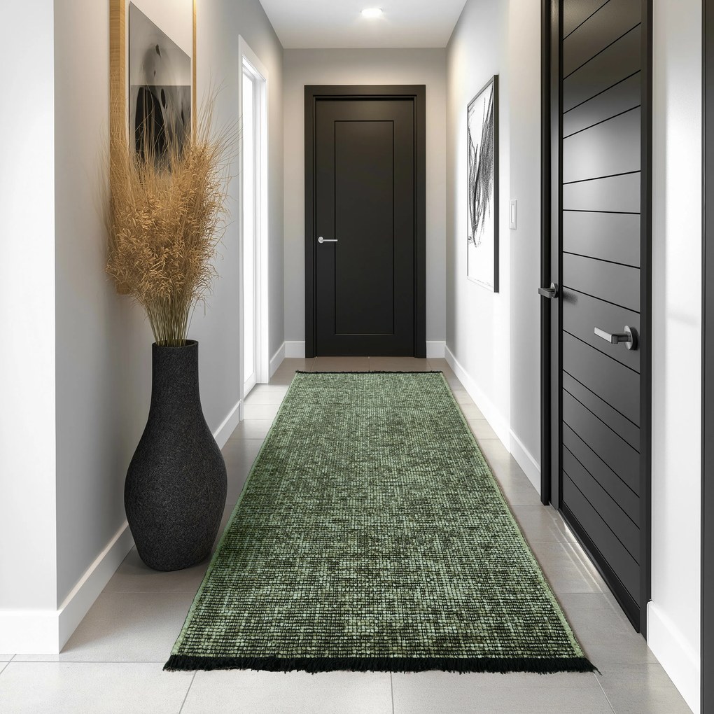 Ayyildiz, Kusový koberec Space 1900 green, 140x200, zelená, chodba / predsieň