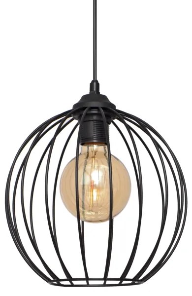 Luster na lanku MERCURE 1xE27/15W/230V pr. 24 cm čierna