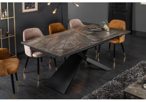 Rozkladací jedálenský stôl 40644 180/220/260 x 90cm Marble Look Ceramik  - Komfort-nábytok