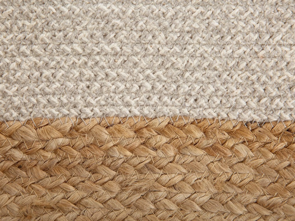 Sada dvoch béžovo-sivých textilných košov NAULLA Beliani