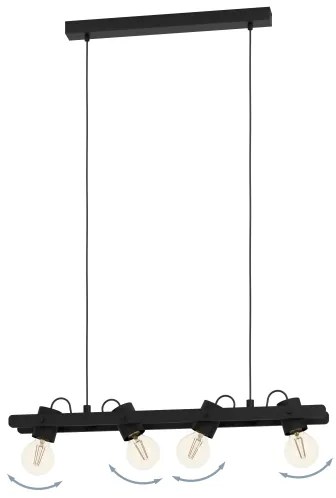 Eglo 43848 - Luster na lanku PLIMSOLL 4xE27/15W/230V