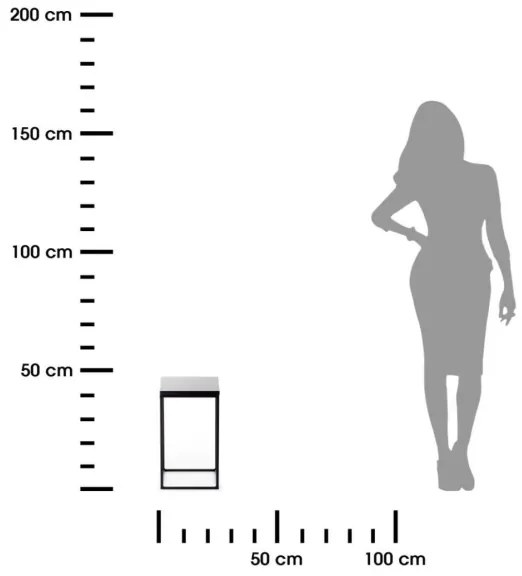 Stojan na kvety BASICLOFT 40x24 čierna