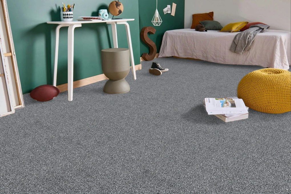 Koberec metráž Sparkle 843, na mieru, šíře 4m,5m, šedá, ab (mriežka), chodba / predsieň, Lano