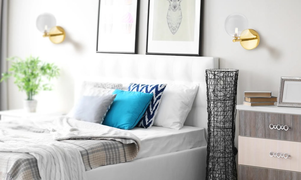 Toolight Toolight, nástenné svietidlo 1xG9 APP1161-1W, zlatá lesklá, OSW-14015