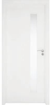 Interiérové dvere Sierra presklené 80 P, fólia biela