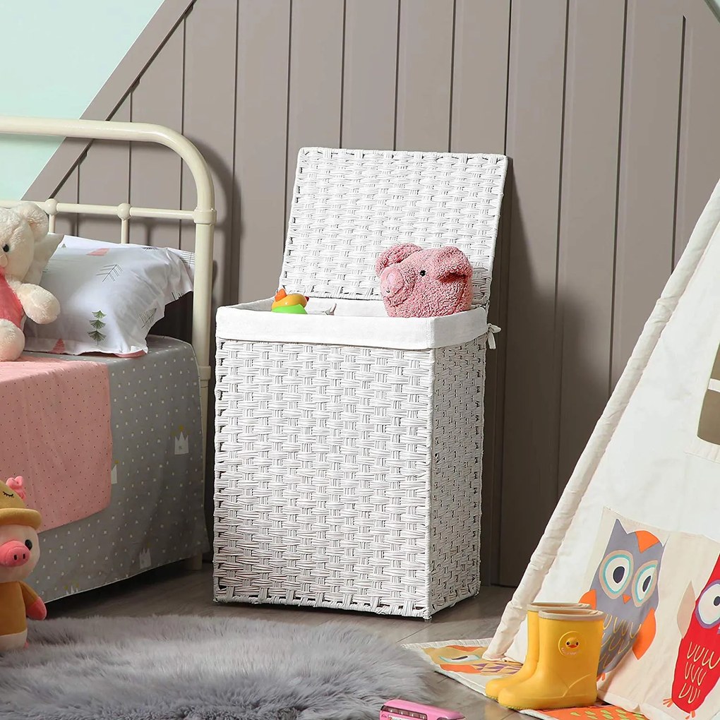 Koš na prádlo LAURA bílý