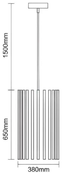 Drevený závesný luster na lanku 1xE27/60W/230V, priemer 38 cm, masív – jaseň/kaučukovník