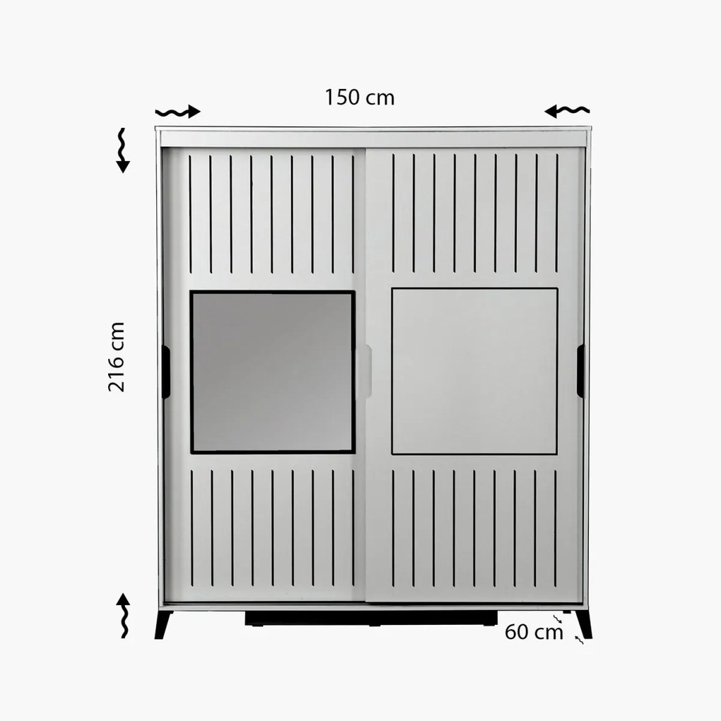 Šatníková skriňa Pasific II 150 cm dub