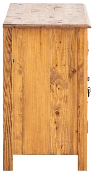 furniture-nabytek.cz - Masívna umývadlová skrinka Rangún z borovice, lakovaná, hnedá – 140×45×75 cm