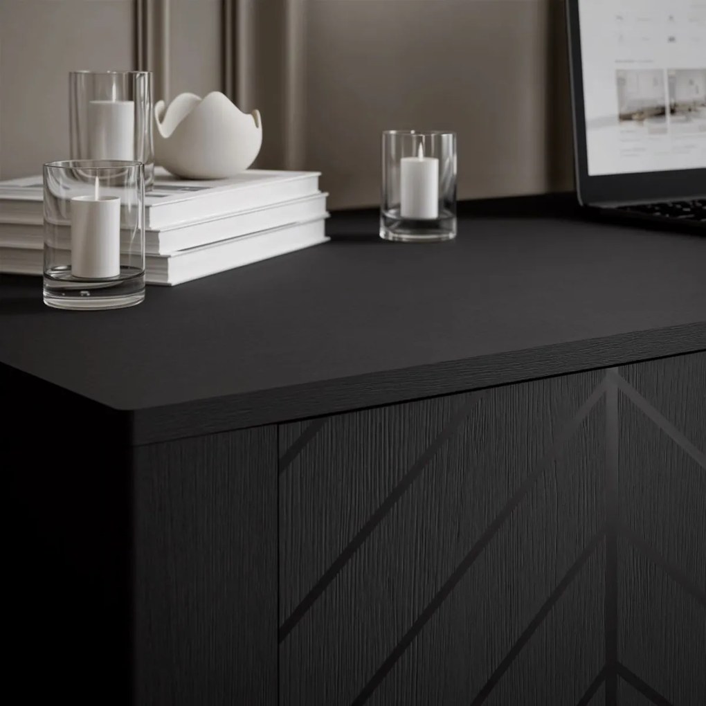 PISACÍ STÔL SALOME ČIERNY 135 cm