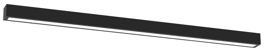 Stropné svietidlo Lungo, 1x čierne kovové tienidlo, (124 cm)