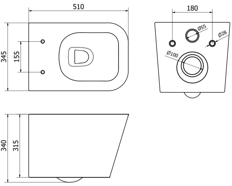 Mexen Teo, závesné WC Rimless s WC doskou slim, duroplast, zelená matná, 30854048