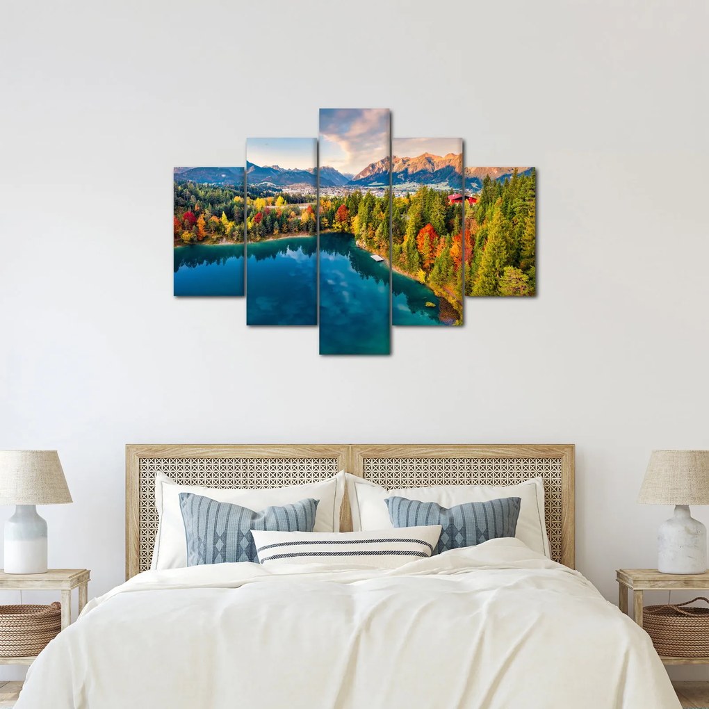 Obraz - Jazero Urisee, Rakúsko (150x105 cm)