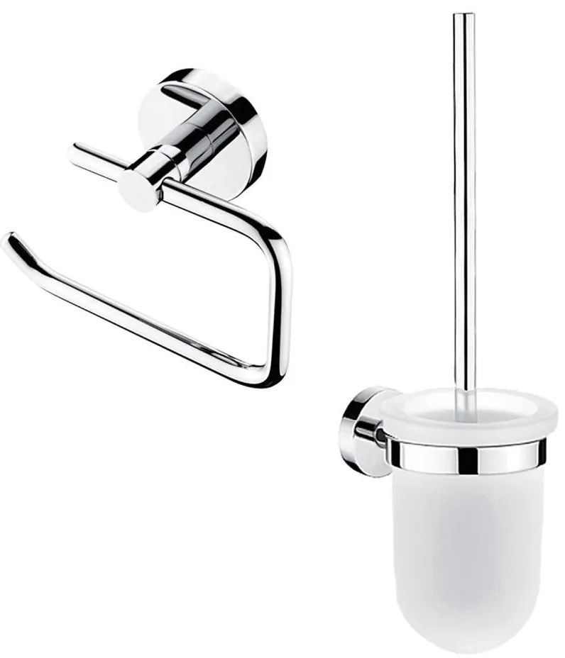 NIMCO UN set-94WN-26 - Nástenná WC štetka a držiak toaletného papiera UNIX chróm