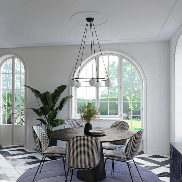 Sollux SL.1214 - Luster na lanku YOLI 5xG9/8W/230V čierna