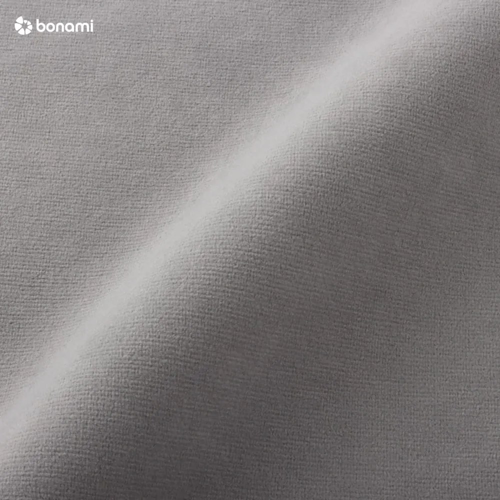 Svetlosivá zamatová rozkladacia rohová pohovka Miuform Stylish Stan L, pravý roh