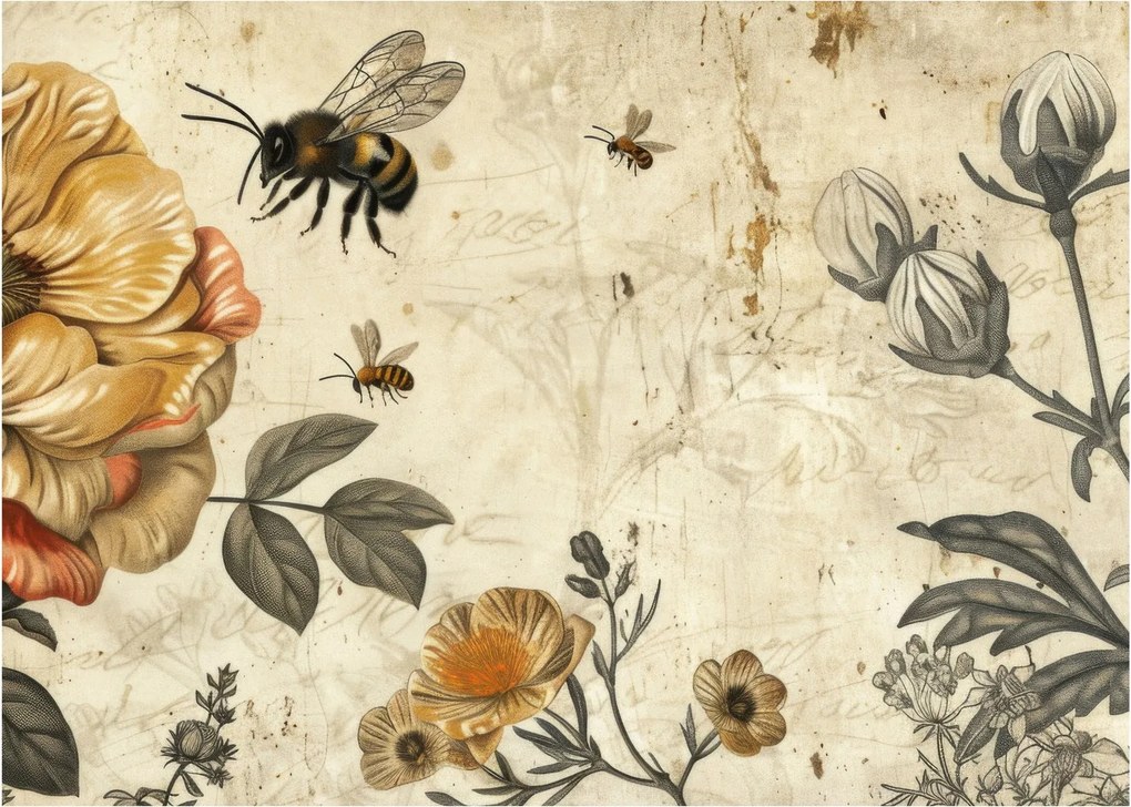 Obraz - Včelia lúka (70x50 cm)
