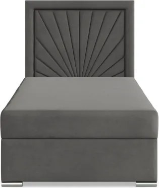 Čalúnená posteľ VICENZA Velvet 90×200 cm sivá