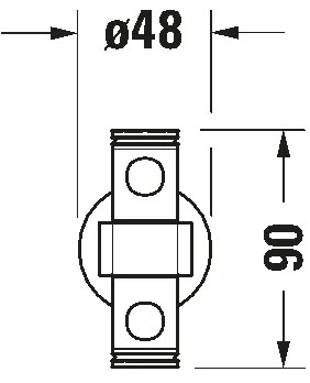 Duravit 99221000 - Nástenný vešiak na uteráky D-CODE 44,7 cm lesklý chróm