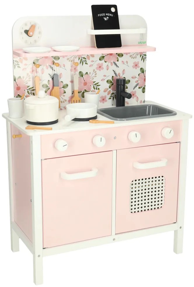 KIK Drevená kuchynská ružová rúra LULILO