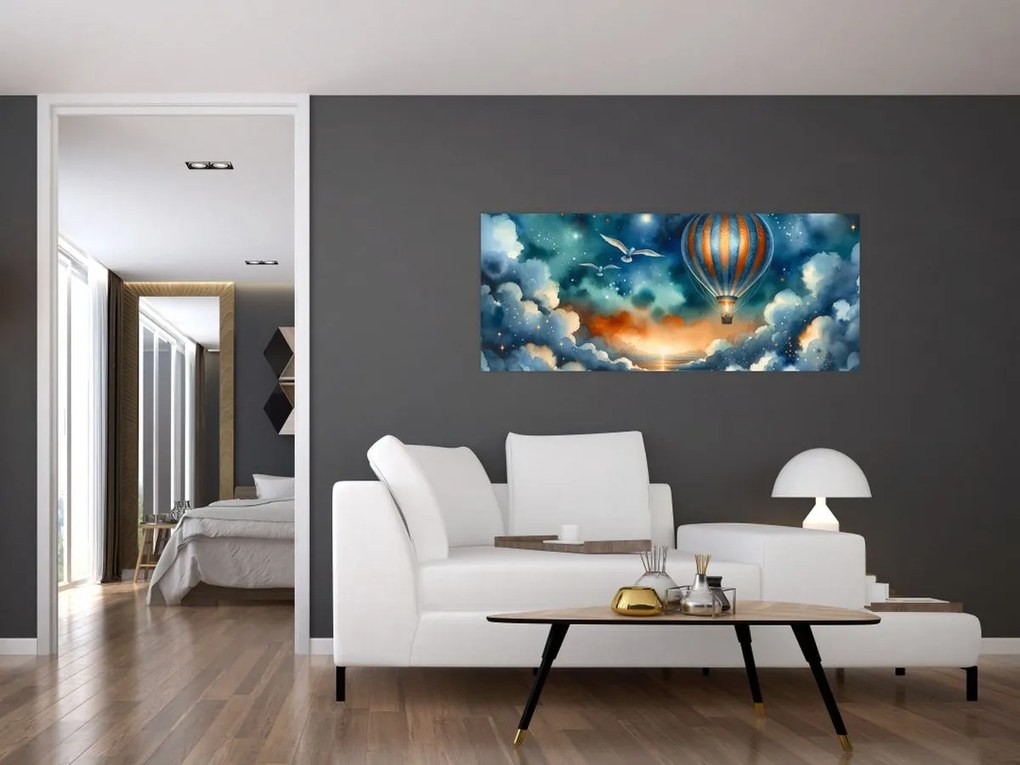 Obraz - Lietať nočnou oblohou (120x50 cm)