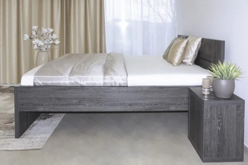 Ahorn LORANO - moderná lamino posteľ s deleným čelom 140 x 210 cm, lamino