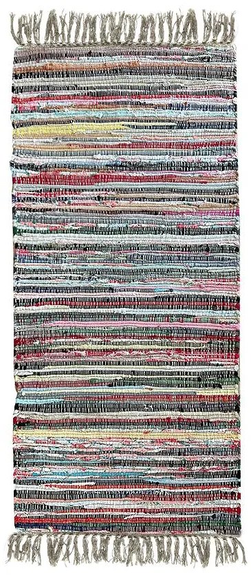 Koberec bavlnený tkaný Chindi 0.8/1.5 Cr-605 biely