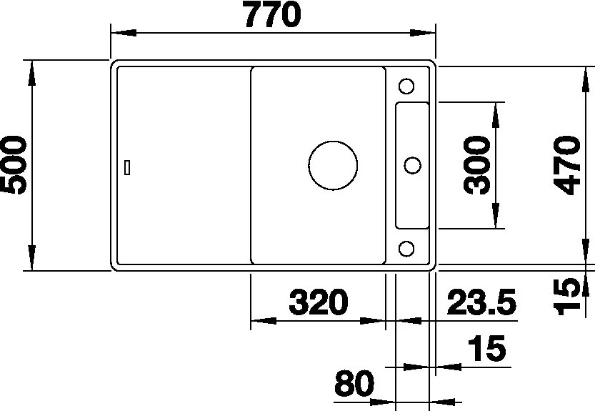 Granitový drez Blanco AXIA III 45 S F kávová doska drevená