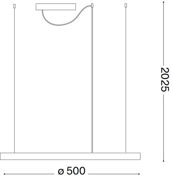 Ideal Lux - závesný LED luster ORACLE SLIM LED/29W/230V 4000K pr. 50 cm čierny