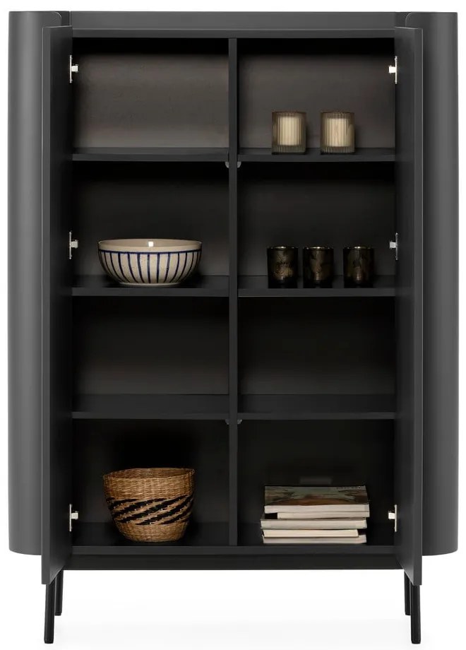 Čierna skrinka 100x140x40 cm Willa – MOME