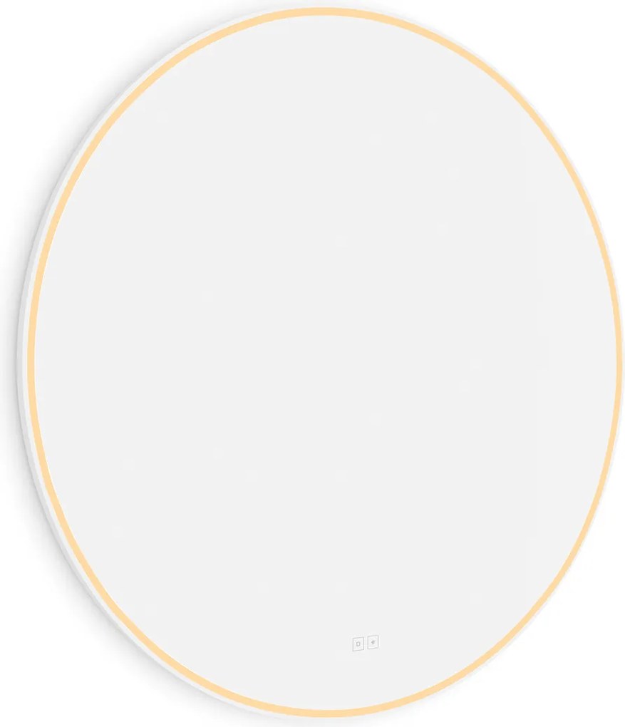 Nimco Biele okrúhle LED zrkadlo priem. 1000 mm s dvoma dotykovými senzormi - ZPB 28004RVX-05