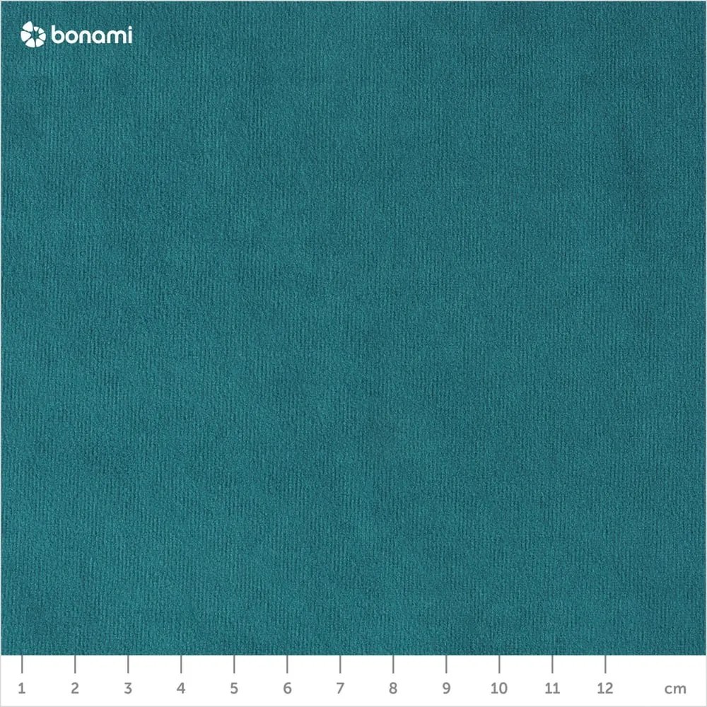 Tyrkysovomodrá zamatová rozkladacia rohová pohovka Miuform Stylish Stan L, pravý roh