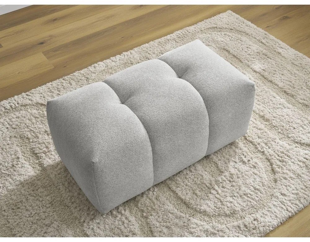 Svetlosivá ženilková podnožka Roxelane – Bobochic Paris