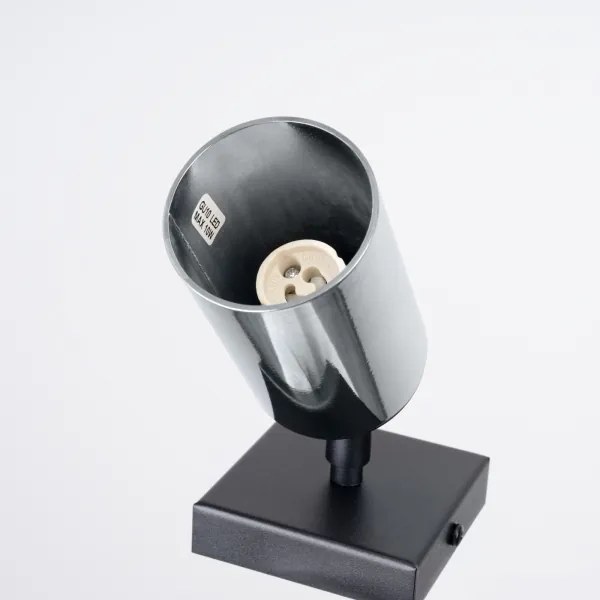 Sollux SL.1366 - Nástenné bodové svietidlo WINX 1xGU10/10W/230V čierna/chróm