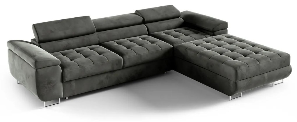 Rohová rozkladacia sedacia súprava 272 JENNY Sivá Vogue Ľavá