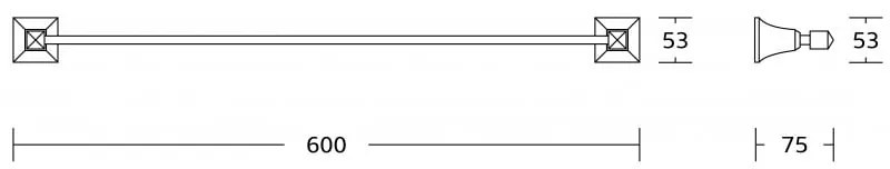 Mexen príslušenstvo, Dalia držiak na uterák, chrómová, 7017324-00