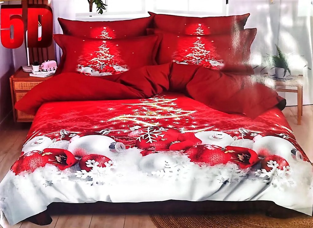 Obliečky Vianočný vzor B/2 Bavlna 7-dielna súprava