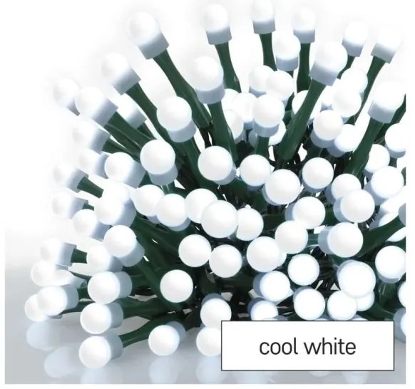 LED vianočný reťazec 300xLED/8 funkcií 35m studená biela