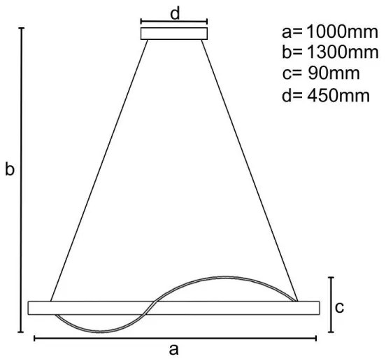 LED Stmievateľný luster na lanku LED/70W/230V 3000-6500K + diaľkové ovládanie
